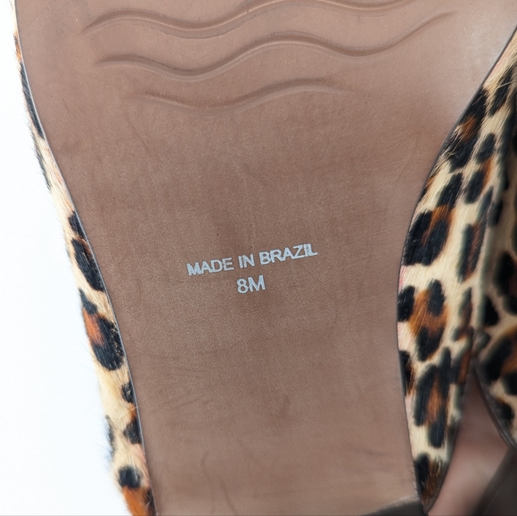 NWOB Matisse Leopard Lacy Mules Leather Size 8 - Picture 10 of 10